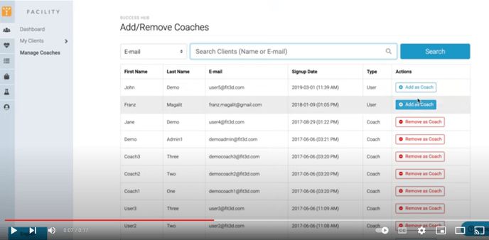 how to add coaches 